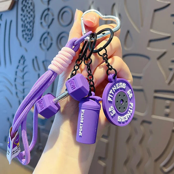 Creative DIY sports style fitness set hand rope buckle pendant cute miu series couple bag charm accessories wholesale