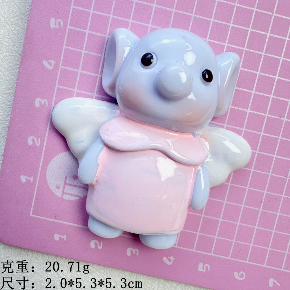 Large Cartoon Angel Painted Resin Accessories Cream Glue DIY Phone Case Hairpin Refrigerator Magnet Storage Box Material