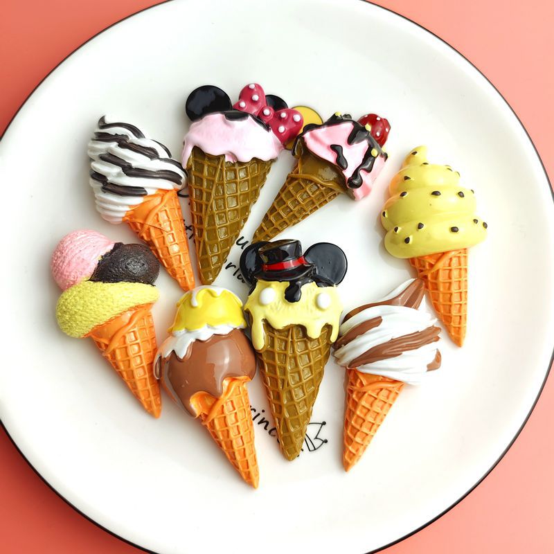 Large food and play convenience store ice cream resin accessories artificial painting DIY refrigerator magnet car decoration live broadcast accessories